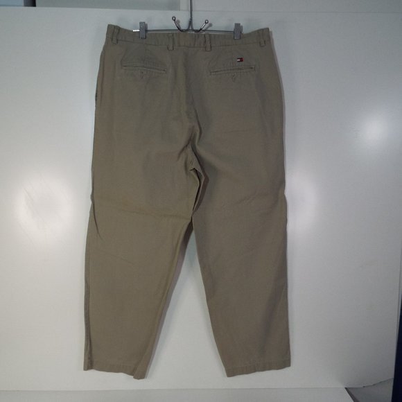 Vintage Tommy Hilfiger Tan Pleated pants 38X 30 - Picture 1 of 10
